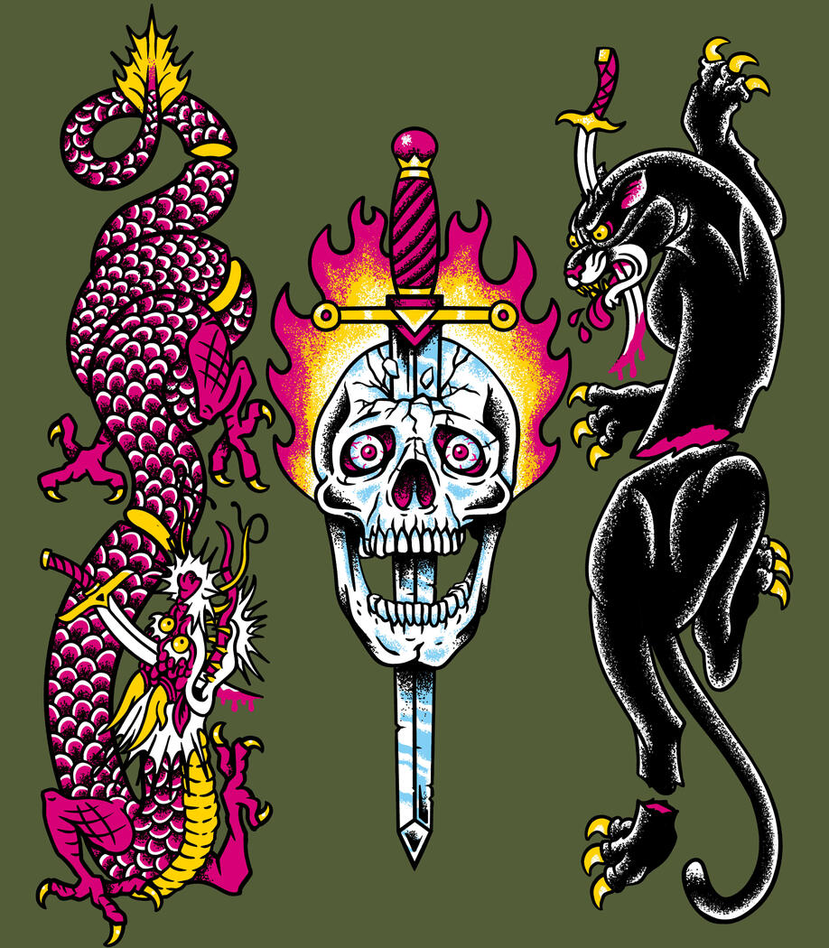 Faded X Whatnot Tattoo Design