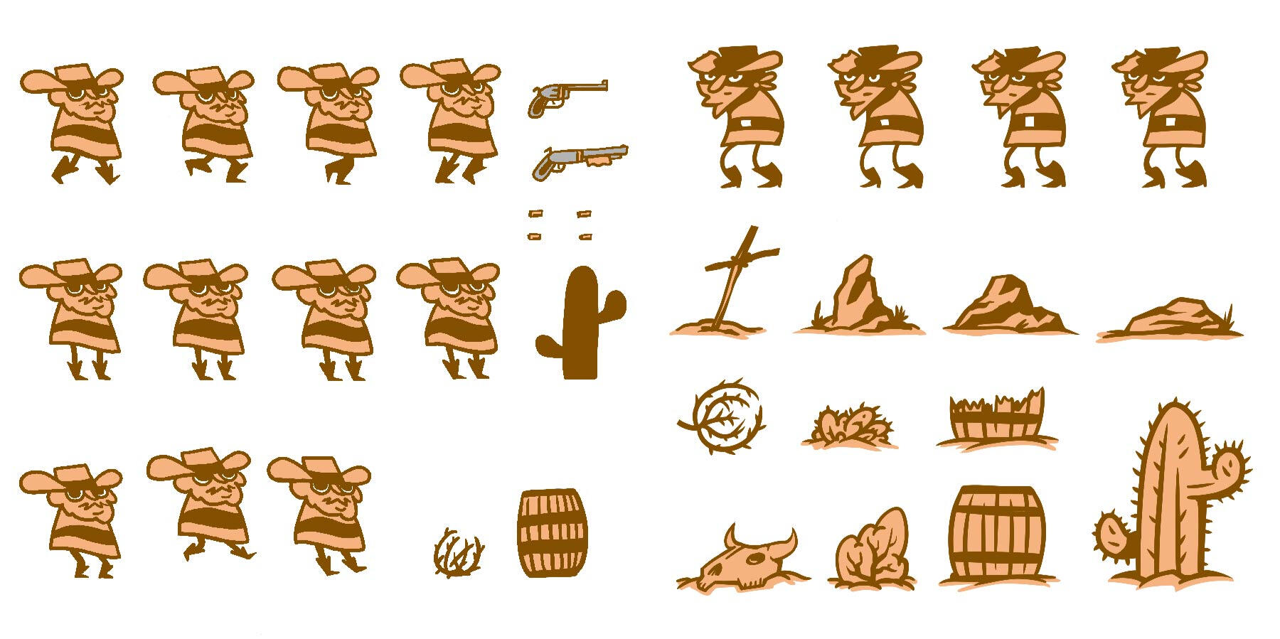 Cowboy Game Sprite Sheet